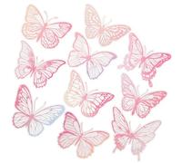 TOMETURE 20 Pegatinas de Mariposas Autoadhesivas de Pet, Decorativas y Fáciles de Aplicar para Manualidades DIY y Decoración de Fiestas Interiores