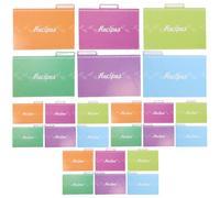 TOMETURE 24 separadores de tarjetas de recetas de cocina, pestañas de índice de papel ruso con etiquetas de categorías coloridas, organizador para caja de recetas, libro de cocina o evento de