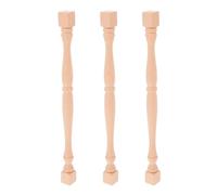 TOMETURE 3 balaustres de madera para escaleras: poste de gabinete sin pintar - husillo de madera sin acabado para barandilla de escalera/pasillo de carpintería DIY de 33 cm (13 pulgadas)