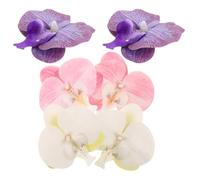 TOMETURE 3 Pares de Clips para Zapatos Flores de Orquídea Artificiales, Diseño Único y Elegante, Clips Removibles de Plástico para Bodas y Estilos de Verano