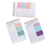 TOMETURE 3 Piezas Planificador de Agenda, Cuaderno de Trabajo, Papel y Metal, para Profesores, Organización del Aula y Gestión, en Movimiento Trabajo