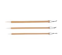 TOMETURE 3 Pinceles de Escritura Mango de Bambú, Pelo de Cabra Flexible y Ligero para Caligrafía China y Técnicas de Pincel Japonés, Ideales para Artistas y Principiantes