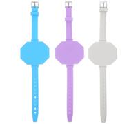 TOMETURE 3piezas Unidades Pulseras Silicona Reutilizables para Notas Brazalete Escribible y Borrable Estilo Slap Accesorios para Alumnos Profesores y Enfermeros Organizador Diario Cómodo