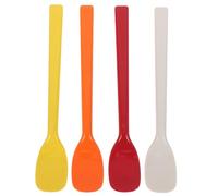 TOMETURE 4 cucharas cortas de silicona: mini agitadores de café reutilizables - Cucharas agitadoras de espresso de 15,5 cm de largo para café, té y otras bebidas - Aptas para lavavajillas