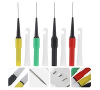 TOMETURE 4 Piezas Pasador de Perforación de Aislamiento No Destructivo para Cables Punta Fina de 0.7mm y Estuche de Plástico, Sonda de Prueba para Automoción y Cables Aislados