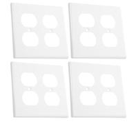 TOMETURE 4 Piezas Placas de Cubierta de Tomacorrientes Eléctricos de PC Resistencia al Impacto y Fácil Instalación para Salas de Estar y Uso Residencial