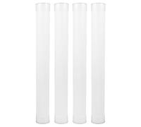 TOMETURE 4 Tubos de Plástico Negro con Tapa, 3.5x31 Cm, Tubos de Almacenamiento y Envío Postal Resistentes para Planos, Carteles y Transporte Seguro de Documentos