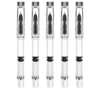 TOMETURE 5 bolígrafos de tinta de pistón a base de agua - Bolígrafos de escritura de 0,38 mm para estudiantes, aprendizaje, trabajo de oficina, firmas comerciales, dibujo y diario de viaje (sin