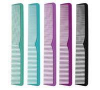 TOMETURE 5 Piezas Peine para Cortar el Pelo de Nylon Doble Cabeza, Resistente a Altas Temperaturas y Antiestático, Herramienta para Estilistas y Barberos, Set de Color Color Aleatorio