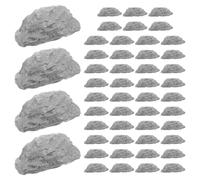 TOMETURE 50 Piezas de Rocas de Diorama de Plástico para Modelismo Ferroviario Diseño Realista y Toque Natural para Decoración en Paisajes de Tren y Dioramas