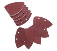 TOMETURE 50 Unidades Almohadillas de Lijado Triangulares para Lijadora de Ratón 5 Agujeros, Grano 60-240, Óxido de Aluminio para Superficies Metálicas y No Metálicas, Rendimiento Duradero