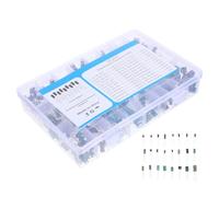 TOMETURE 500 Unidades Kit con Alta Estabilidad Surtido de Condensadores Electrolíticos de Aluminio con Caja Transparente para Proyectos de Circuitos y Reparación Electrónica
