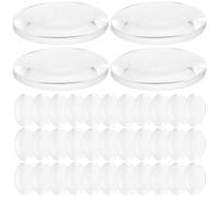 TOMETURE 60 Lentes Biconvexas Transparentes de 25 Mm, Doble Cara, Conjunto para Enseñanza de Física y Experimentos Científicos, Herramientas Ópticas Educativas para Proyectos DIY