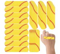 TOMETURE 60 vendas de béisbol para partidos, recuerdos de fiesta para equipos de béisbol, vendas deportivas impermeables y transpirables para regalos de fiesta (Amarillo)