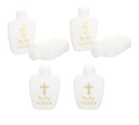 TOMETURE Botellas de Agua de Pascua de Plástico Color Claro 60ml, 6 Piezas Cruz Dorada para Bautismo y Exorcismo, Botellas Decorativas para Iglesia y Rituales Religiosas