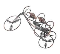 TOMETURE Botellero de Metal Dorado sin Rebabas Soporte para Botellas de Vino Individuales Forma de Remolque Adecuado para Fiestas y Retro