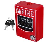 TOMETURE Botón de Reinicio de Fuego, Botón de Parada de Emergencia, Plástico Rojo, Activación Rápida, para Alarma de Incendio, Uso Manual