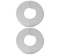 TOMETURE Brida Dividida de Acero Inoxidable 42 Mm para Plomería, Tapa Decorativa para Grifo y Válvula Angular, 2 Piezas, Cubierta de Pared para Baño y Calefacción
