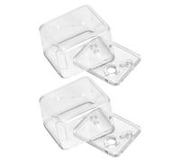 TOMETURE Caja Organizadora de Plástico Transparente para Piezas de Caja de Música, 2 Unidades, Protección de Mecanismos Pequeños, Adecuado para Reparación y Montaje DIY