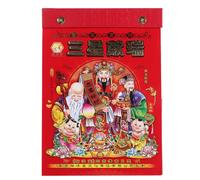 TOMETURE Calendario chino diario 2027 - Calendario lunar mensual Feng Shui desprendible - Planificador de escritorio tradicional del zodíaco para mesa de estudio 8.3x6 pulgadas
