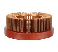 TOMETURE Calentador de Tetera - Calentador de té de aleación de Aluminio y Madera con portavelas - para Calentar café, Leche y Alimentos en Interiores y Exteriores, Apto para Todas Las teteras.