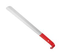 TOMETURE Calzador para Aliviar el Dolor de Espalda y Gancho Extra Largo de Acero Inoxidable Mango de Plástico Ergonómico Rojo en Personas Mayores y Embarazadas