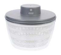 TOMETURE Centrifugadora eléctrica de ensaladas de 4 litros, centrifugadora de lechugas, limpiadora de frutas y verduras, secadora de verduras, lavadora de frutas con recipiente y colador, mezcladora