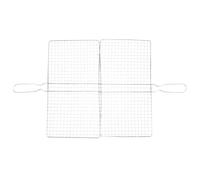 TOMETURE Cesta metálica para parrilla de pescado y carne, adecuada para barbacoas y picnics al aire libre, con estructura segura y resistente