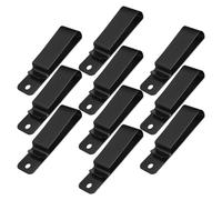 TOMETURE Clip de Cinturón de Metal Negro para Cierre de Bolso, Diseño Agujero, Paquete de 10 Piezas, Accesorio Adecuado para Correas de Mochila y Fundas