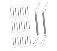 TOMETURE Clips de Resorte de Acero Inoxidable para Botella de Agua de Mascotas Gancho Compacto para Jaulas de Conejos y Hámsteres Paquete de 50 Unidades para Fijación Segura y Duradera