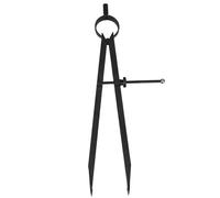 TOMETURE Compás de carpintería: Compás de de resorte de metal de 25 cm con bloqueo para geometría, matemáticas, dibujo técnico, medición, material escolar y de oficina.
