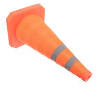 TOMETURE Conos de Seguridad de Plástico y Tela Oxford Naranjas Base Estable Plegables para Señalización en Áreas de Construcción y Emergencias