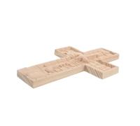 TOMETURE Cruz de madera para bautismo: Cruz decorativa vintage para el hogar - Adorno artesanal con forma de crucifijo de Jesús - Arte religioso para estante o entrada