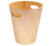 TOMETURE Cubo de Basura de Madera Pequeño Redondo 23x23x28 Cm, Papelera Desmontable para Escritorio y Baño, Almacenamiento Práctico para Hogar y Oficina, Papelera del Escritorio
