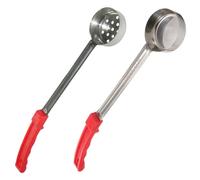 TOMETURE Cucharas para Servir Salsa de Pizza Fácil de Remover de Acero Inoxidable y Pp, Pack de 2 Piezas Mango Largo y Multiusos para Cocina y Uso Diario