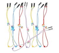 TOMETURE en Silicona Diseño de Unicornio para Gafas 8 Correas Ajustables para Soporte Antideslizante Adecuado para Gafas y Mascarillas Infantiles