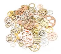 TOMETURE Engranajes de Aleación Vintage Estilo Steampunk 100 Gramos para Hacer Joyas DIY Colgante para Collar Accesorios de Bisutería Manualidades Color Color Aleatorio Varios estilos