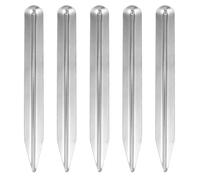 TOMETURE Espátulas Pack de 5 Pequeñas Punta Redondeada de Acero Inoxidable para Manejo de Polvo y Mezcla en Preparación de Alimentos y Artísticos