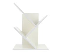 TOMETURE Estantería de Mesa para Libros Portalibros de Árbol MDF Blanco Ligera, Organiza Libros, Forma de Árbol, para Hogar y Biblioteca