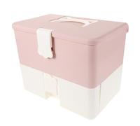 TOMETURE Estuche Organizador de Uñas de Doble Capa Gran Capacidad, Diseño Portátil de Plástico para Lámparas y Herramientas de Uñas, Adecuado para Técnicos y Estudiantes