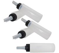 TOMETURE Fáciles de Limpiar y Rellenar Set de 5 Botellas Exprimibles de Plástico Blanco Expribles para Peluquería Ideales para Tratamientos Capilares en Salones y Barberías