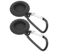 TOMETURE Fundas Protectoras de Silicona para Rastreadores Mate Pro, 2 Unidades, Ligeras y Resistentes, Compatibles con Localizadores Inalámbricos, Diseño Redondo Negro, Uso Electrónico
