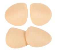 TOMETURE Hombreras de Esponja Antideslizantes 1,0cm de Grosor Color Piel, Par de 2 Unidades, Adhesivas sin Costura, Unisex para Chaquetas y Camisetas, Soporte para Hombros, Uso Diario