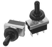 TOMETURE Interruptor de Palanca Profesional para Auto y Equipo Eléctrico, 3 Posiciones, 3 Pines, Plástico y Hierro, Superficie Lisa, Instalación Sencilla, Paquete de 2 Piezas