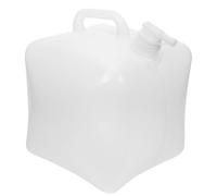 TOMETURE Jarra de Agua para Acampar, Portador de Agua al Aire Libre Plegable Ldpe 10l Blanco, Fácil de Llevar y Ahorrar Espacio, para Camping y Bbq