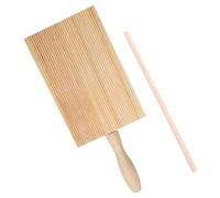 TOMETURE Juego de Herramientas de Madera para Hacer Ñoquis, Tabla y Palo Resistentes al Desgaste, Kit Práctico para Pasta Casera en Cocina Doméstica, Utensilios para Moldear Pasta