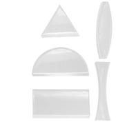 TOMETURE Kit de Lentes Ópticas de y Científicos para Enseñanza de Física 5 Piezas Cóncavas y Convexas en Educación Secundaria