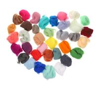 TOMETURE Kit Práctico Incluye Instrucciones Adecuado para Manualidades DIY de 36 Piezas de Lana para Fieltrado Aguja Material de Lana Principiantes en Needle Felting