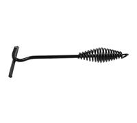 TOMETURE Levantador de Tapa de Hierro Negro Mango Ergonómico en Espiral Herramienta Resistente para Horno Holandés para Cocinar al Aire Libre y Fogatas