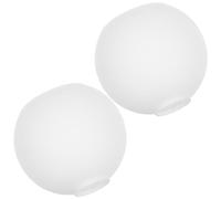 TOMETURE Pantalla de Cristal Opal para Lámpara de Mesa, 2 Piezas, Diseño Redondo Globo Boca Plana, Repuesto Versátil para Lámparas de Salón y Dormitorio